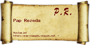 Pap Rezeda névjegykártya